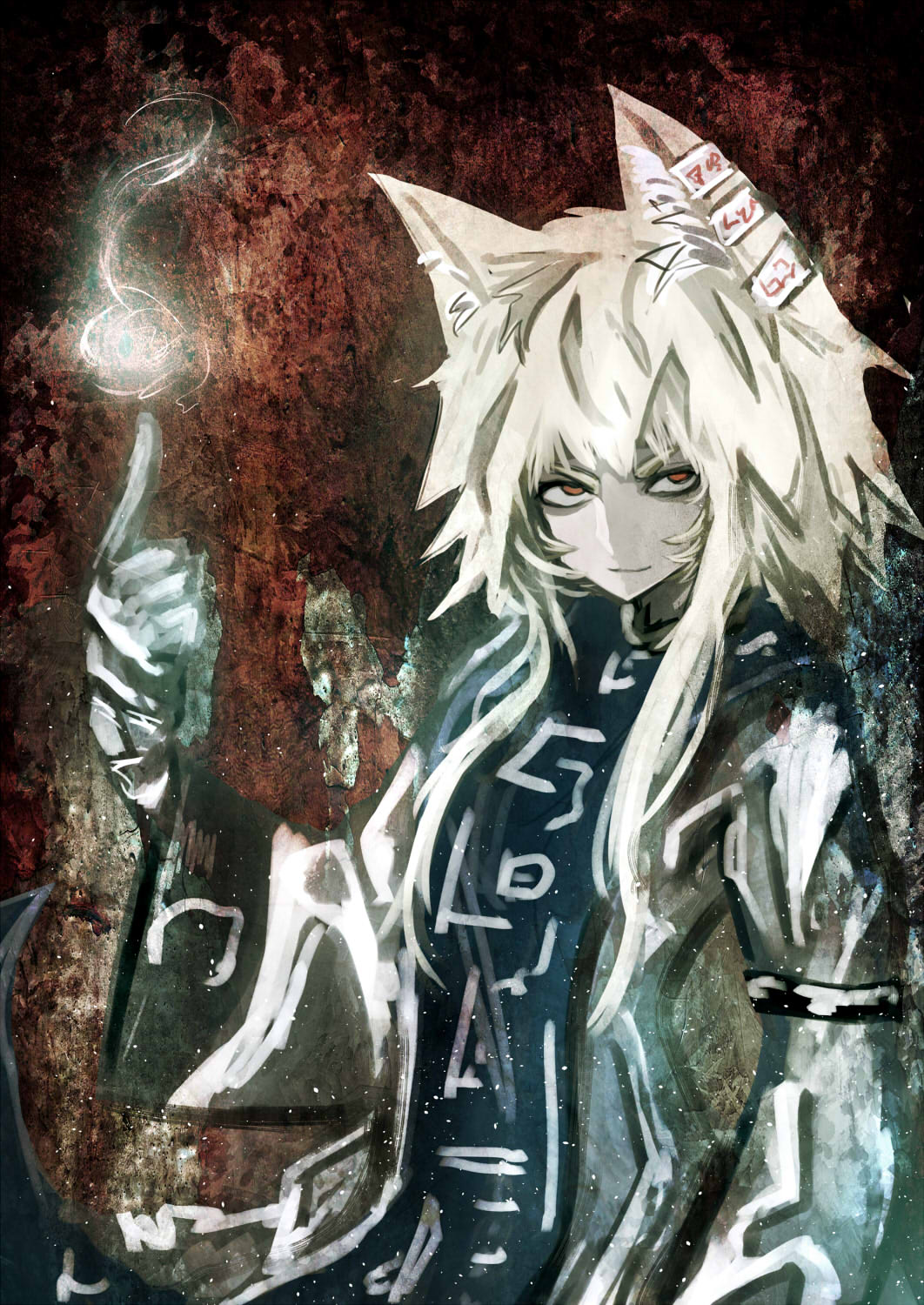 1girl, animal_ear_fluff, animal_ears, bags_under_eyes, blonde_hair, brown_background, closed_mouth, commentary_request