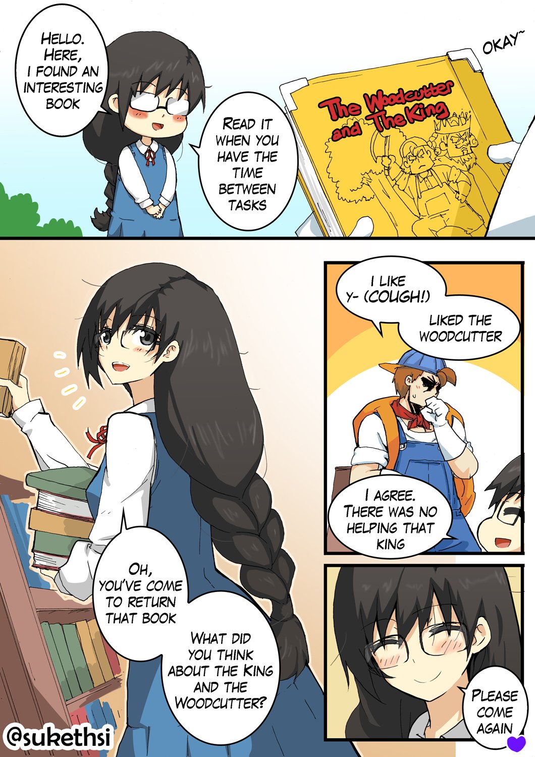 1boy, 1girl, backpack, backwards_hat, bag, baseball_cap, black_hair, blue_headwear