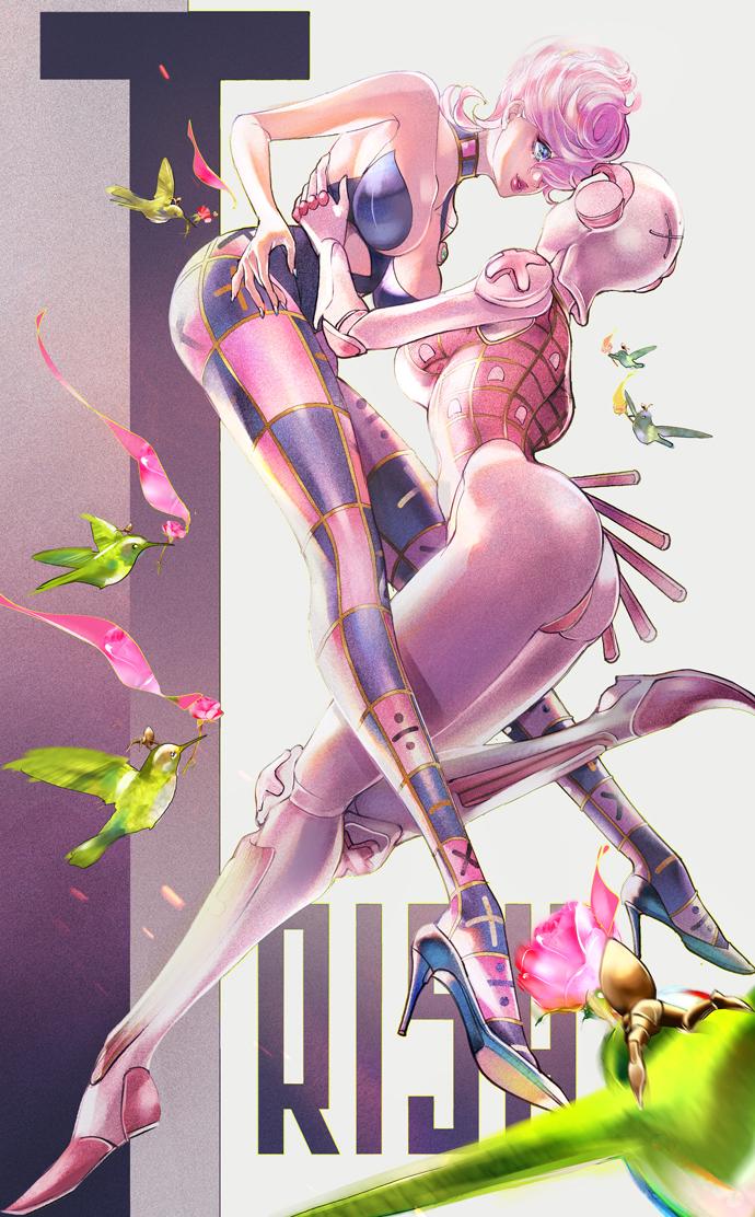 2girls, ass, breasts, cleavage, jojo_no_kimyou_na_bouken, large_breasts, multiple_girls, musasabi_(artist)