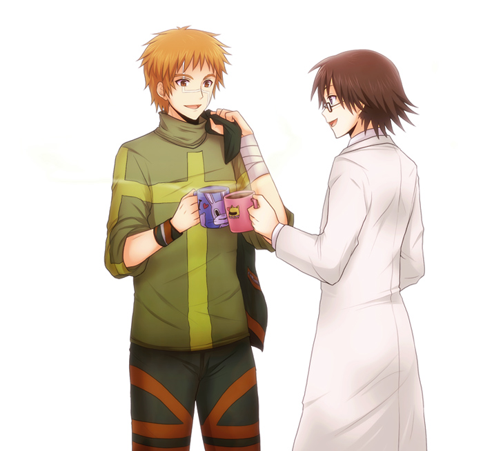 2boys, bad_id, bad_pixiv_id, beatmania_iidx, beatmania_iidx_9th_style, bemani, blonde_hair, brown_eyes