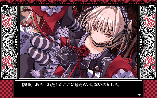 1girl, black_dress, black_ribbon, blush, brown_eyes, chipushishi, choker, collarbone