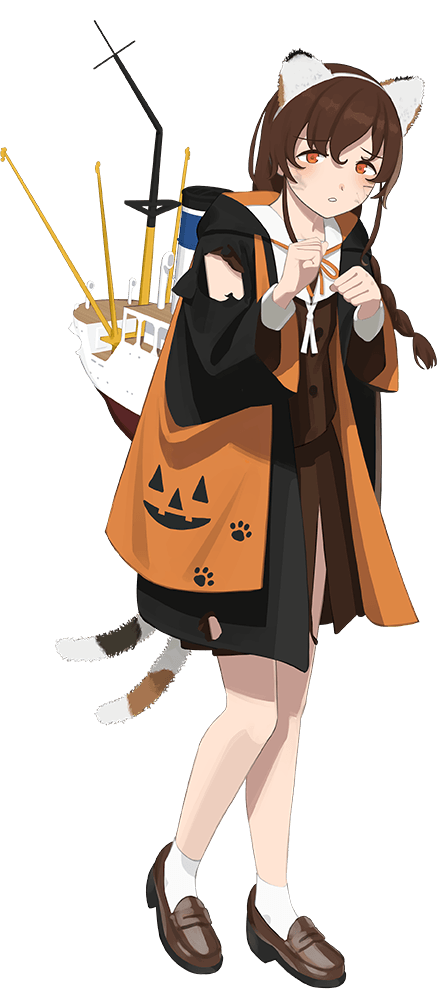 1girl, animal_ears, bag, black_coat, braid, brown_footwear, brown_hair, brown_serafuku