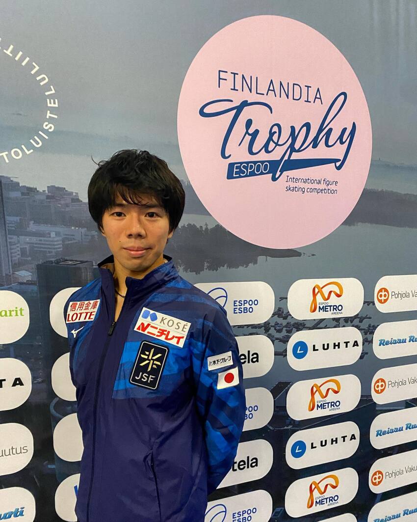 1boy, black_hair, company_logo, highres, japan_lag, lotte, mizuno, photo_(medium), satou_shun