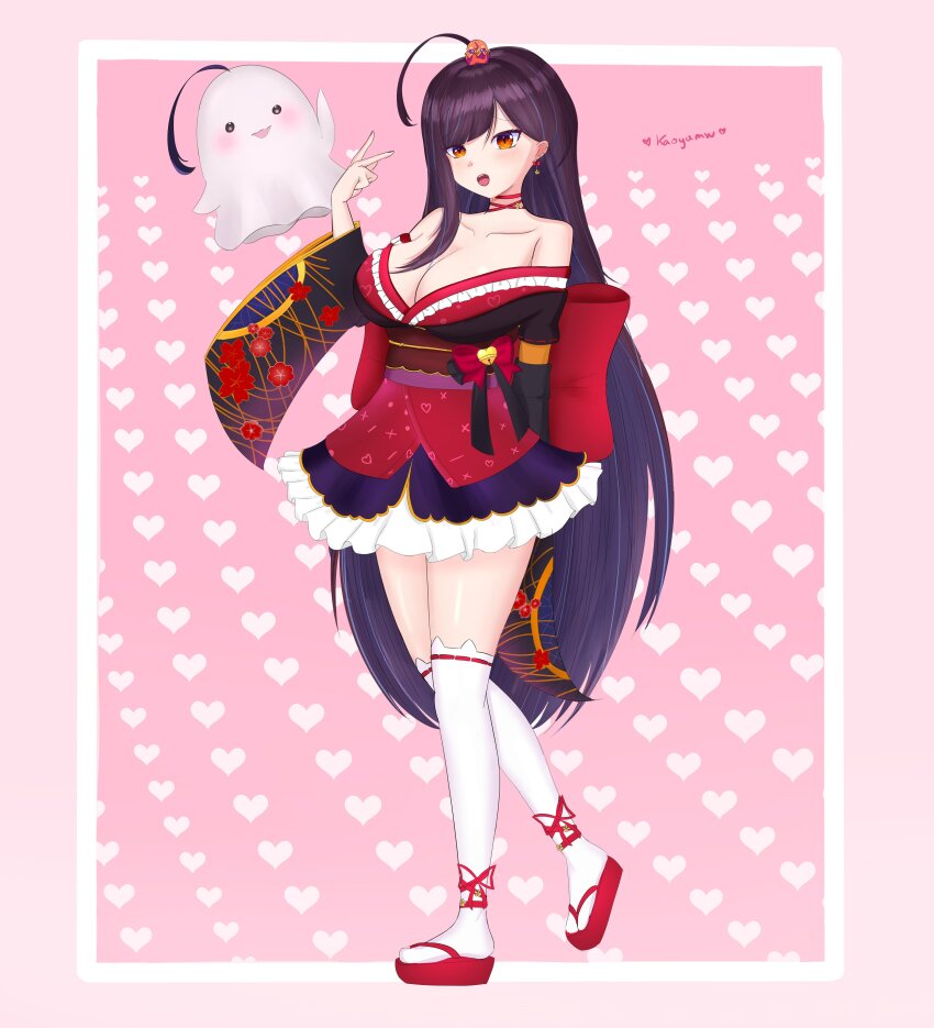 1girl, absurdres, blush, breasts, colored_inner_hair, competition, full_body, hakama