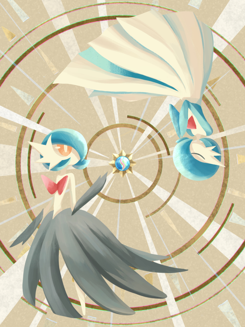 2girls, absurdres, alternate_color, arm_at_side, black_gloves, black_skirt, blue_hair, blue_skin