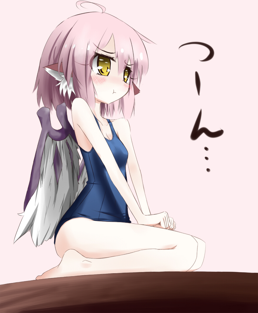 1girl, :t, angry, animal_ears, bad_id, bad_pixiv_id, barefoot, blush