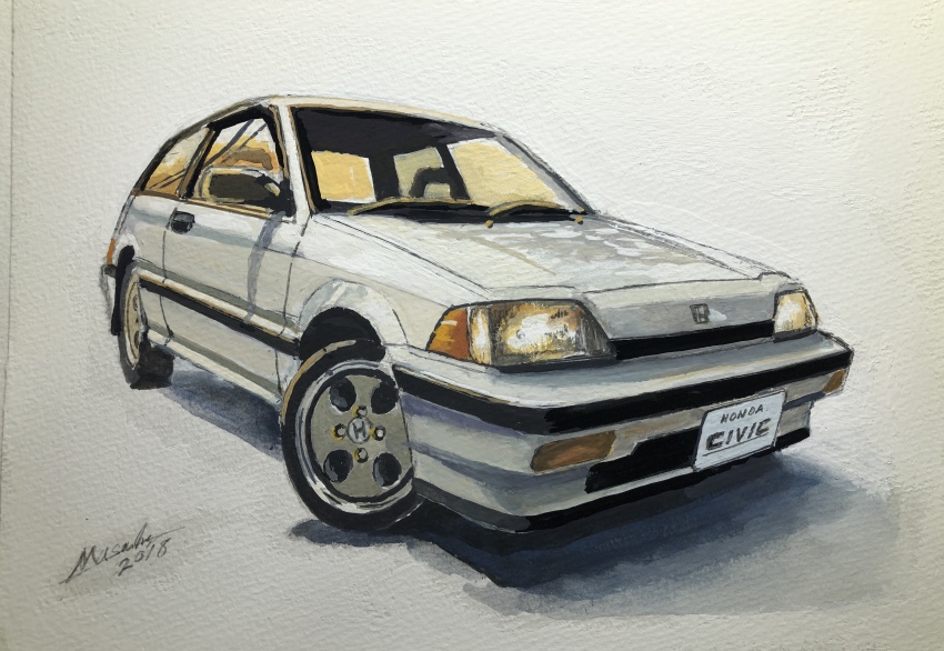 absurdres, artist_name, atelier_634, car, dated, highres, honda, honda_civic