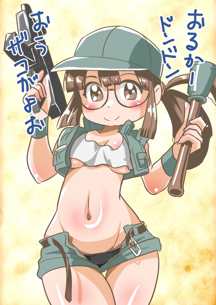 1girl, belt_unbuckled, breasts, brown_eyes, brown_hair, crop_top, cropped_jacket, explosive