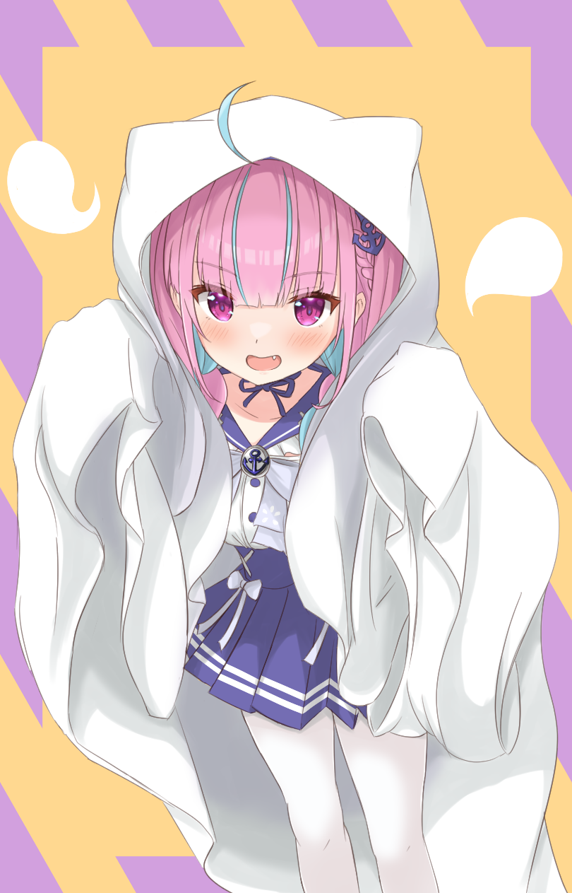 1girl, ahoge, blue_choker, blue_hair, blue_skirt, blush, braid, choker