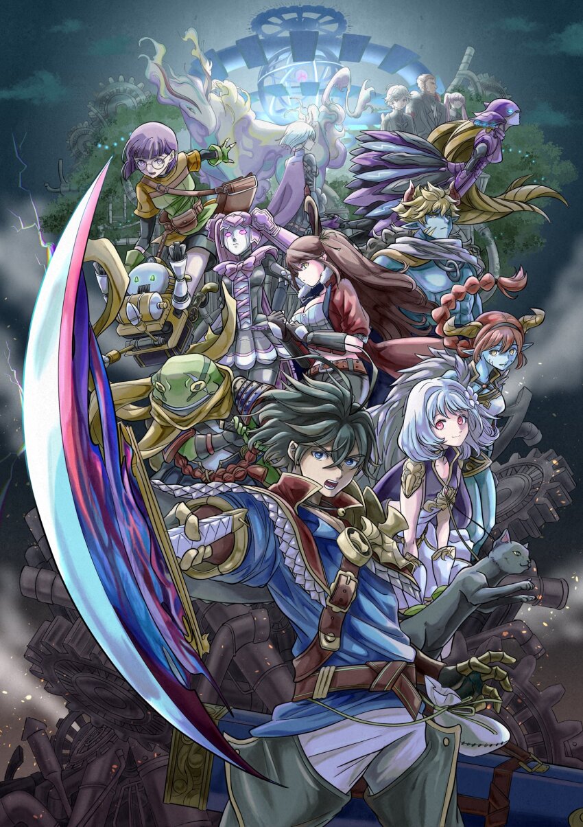 aldo_(another_eden), altena_(another_eden), amy_(another_eden), android, another_eden, armor, ashtear_(another_eden), bell