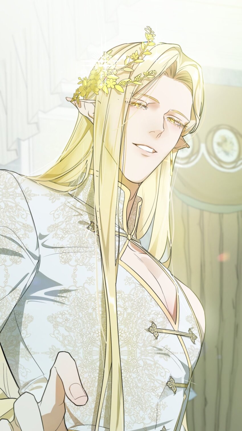 030lala, 1boy, blonde_hair, clothing_cutout, colored_eyelashes, eruhaben, highres, long_hair