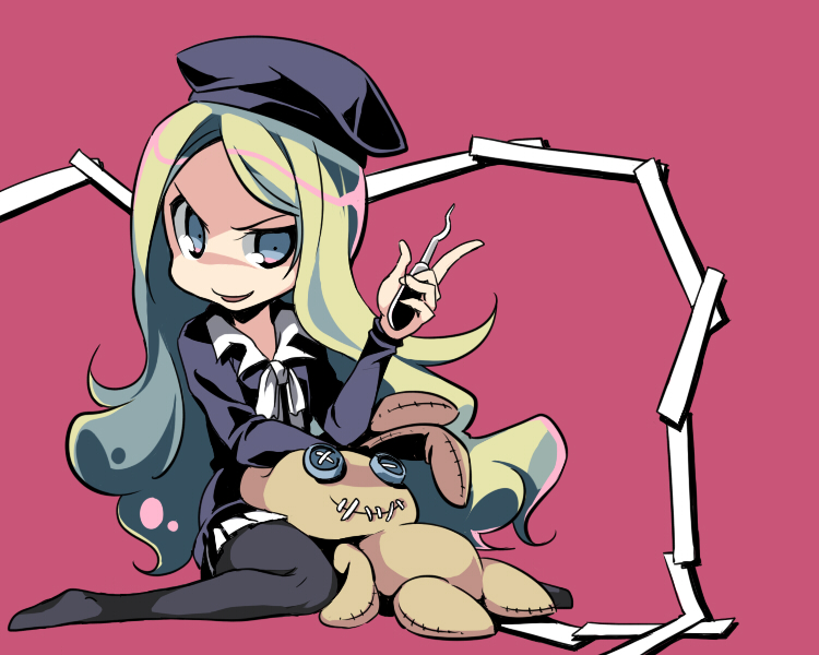 1girl, blonde_hair, blue_eyes, doll, female_focus, frenda_seivelun, hat, long_hair