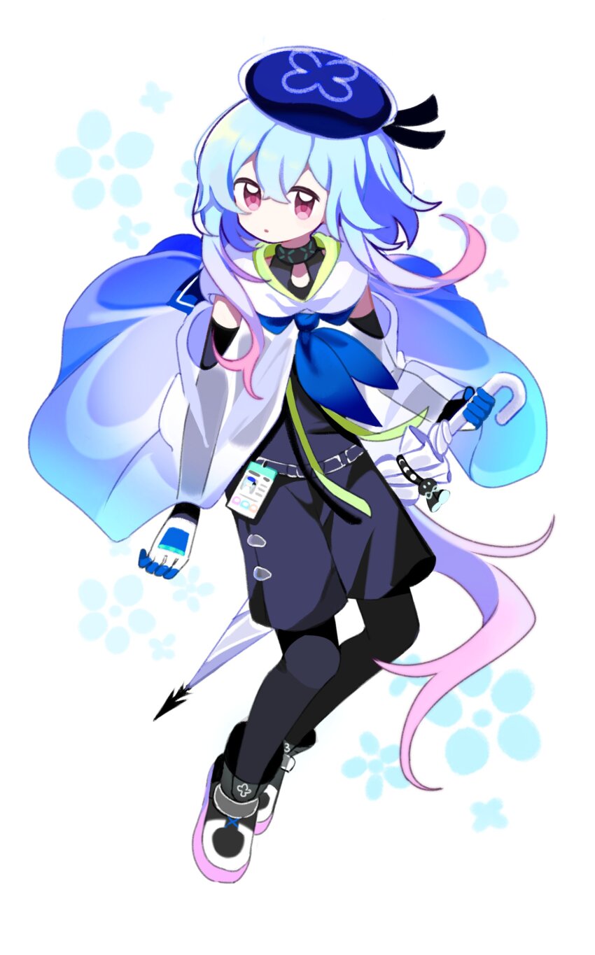 1boy, absurdres, akaruku, arknights, beret, black_pantyhose, black_shirt, black_shorts