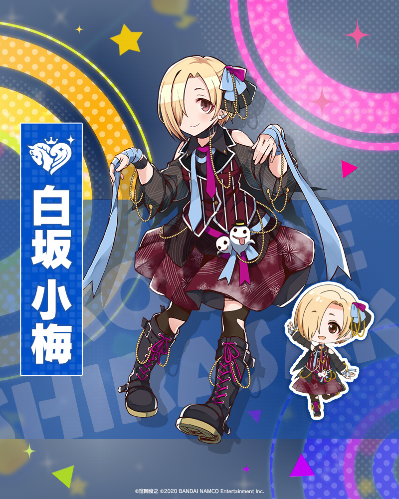 1girl, bare_shoulders, black_choker, black_footwear, black_ribbon, black_thighhighs, blonde_hair, blue_bow