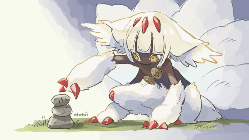 1girl, brown_eyes, claws, dark-skinned_female, dark_skin, extra_arms, faputa, fewer_digits