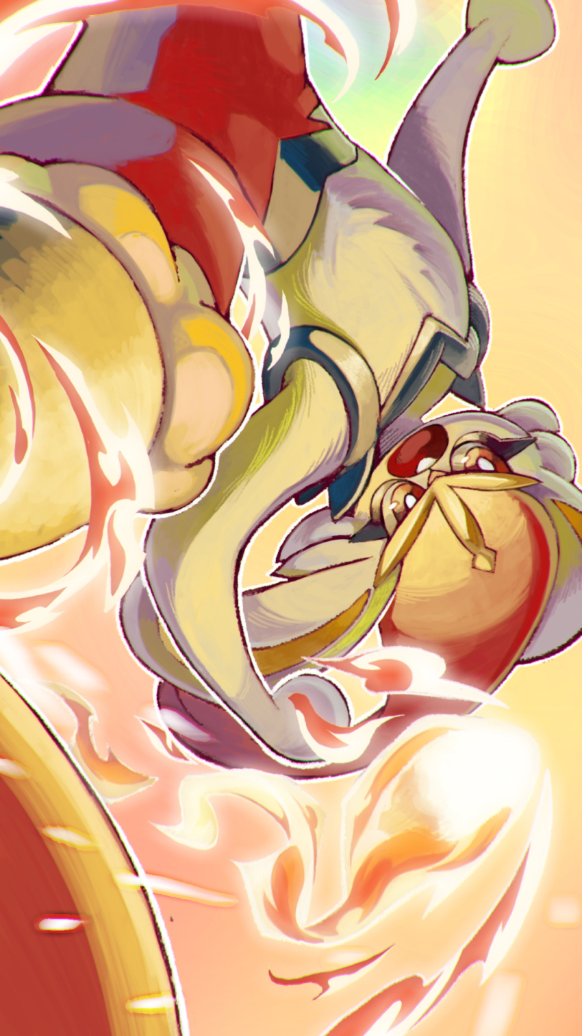 cinderace, fire, fireball, gen_8_pokemon, highres, kicking, looking_at_viewer, nintendo