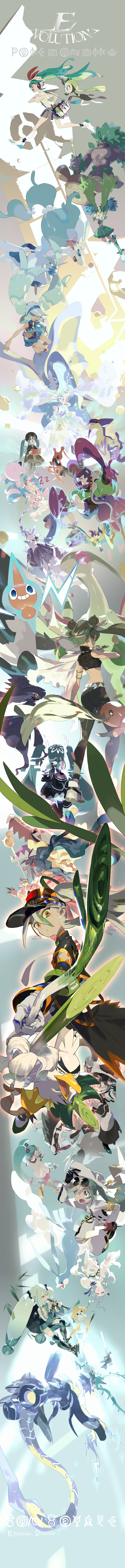 6+girls, absurdres, altaria, animal_print, aqua_eyes, aqua_hair, arm_up, armband