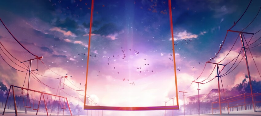 bird, blue_sky, cloud, evening, highres, hy_vong_(phong_canh), no_humans, original