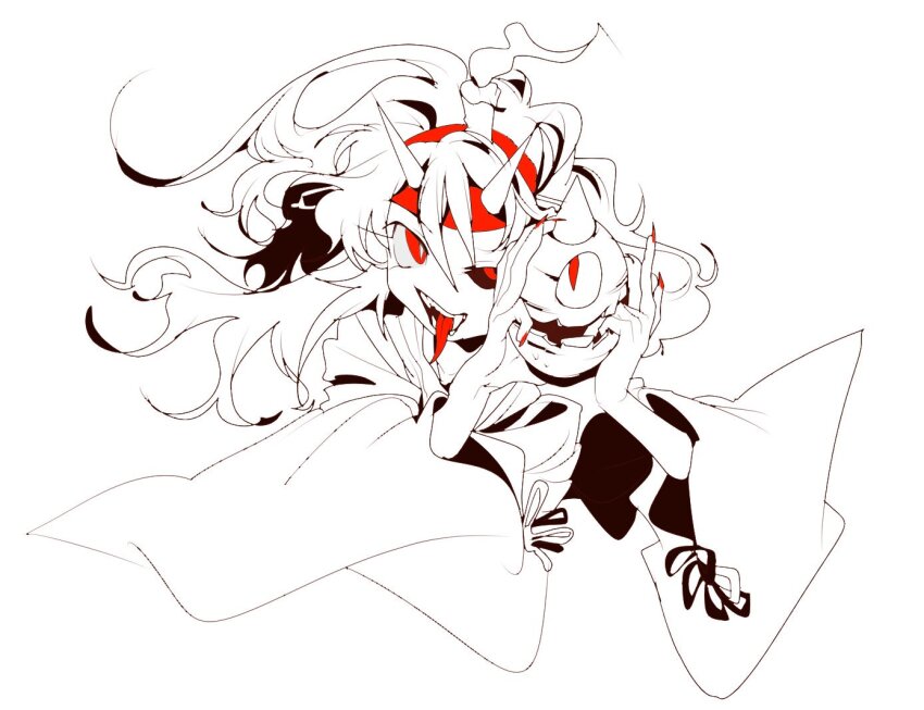 1other, androgynous, black_sclera, candle_hair_ornament, colored_sclera, eyelashes, fingernails, hairband