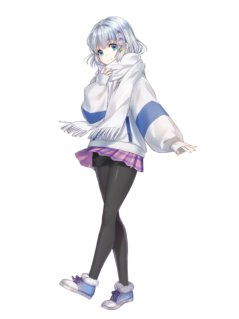 1girl, black_pantyhose, blue_eyes, blue_footwear, clothes_lift, coat, dairoku_ryouhei, full_body