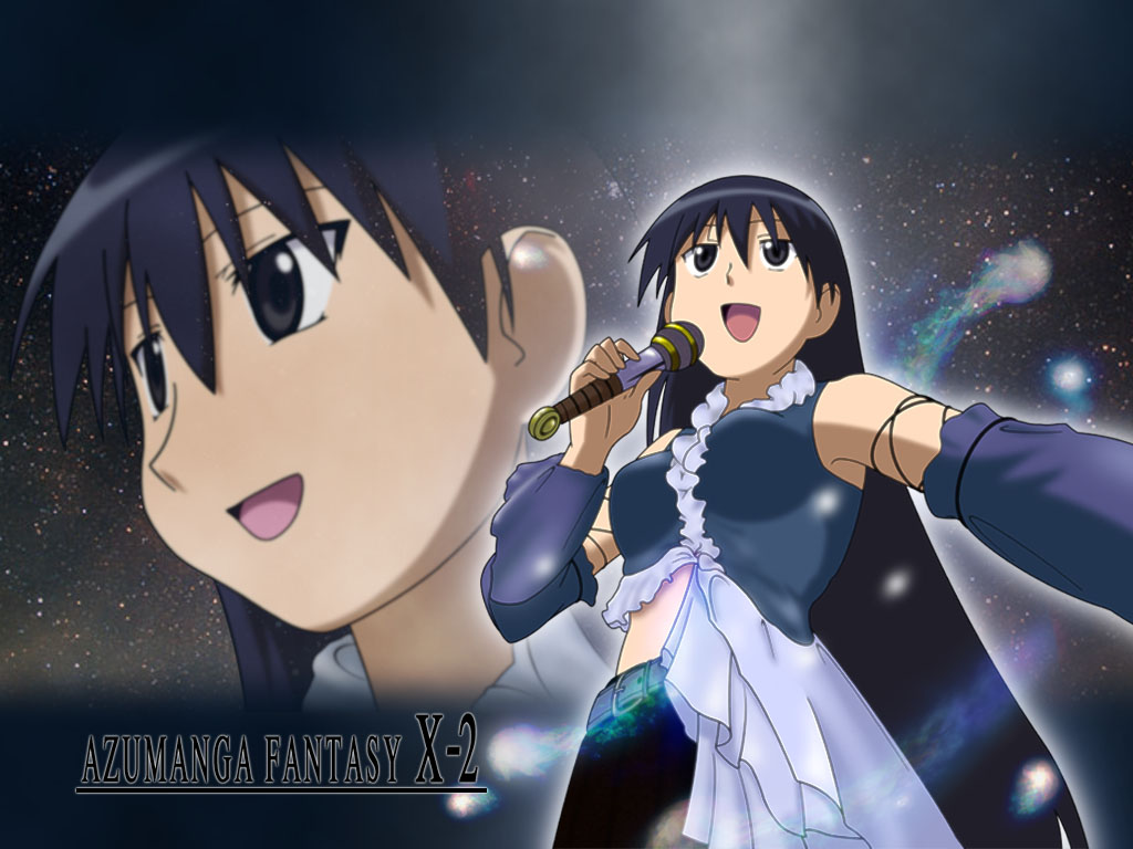 1girl, alternate_costume, azufan, azumanga_daiou, cosplay, crossover, fantasy, final_fantasy