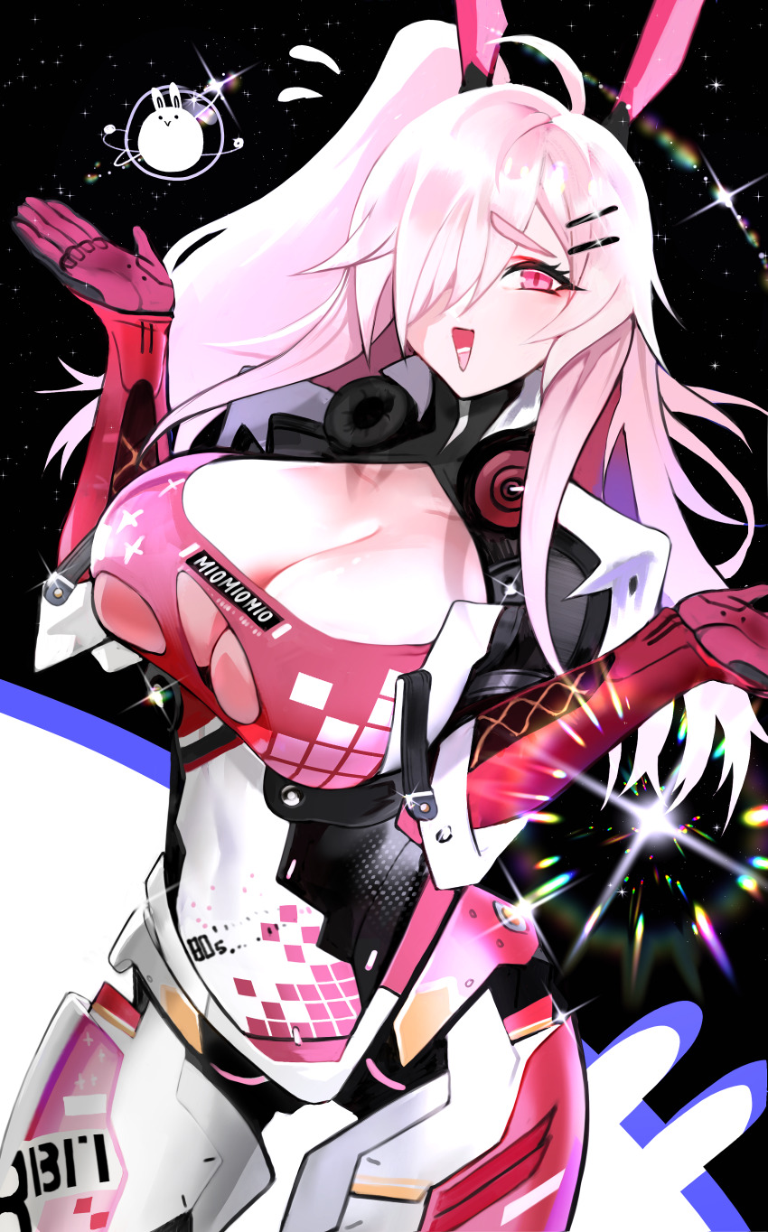 1girl, absurdres, animal_ears, ayla:_kaleido_(dazzler)_(pgr), ayla:_kaleido_(pgr), ayla_(pgr), breasts, hair_ornament