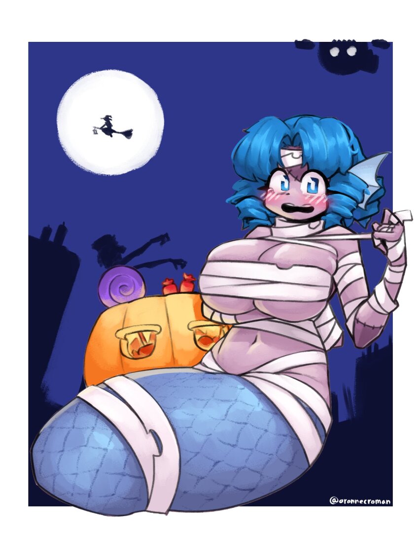 4girls, aronnecroman, blue_eyes, blush, breasts, bright_pupils, cleavage, commentary