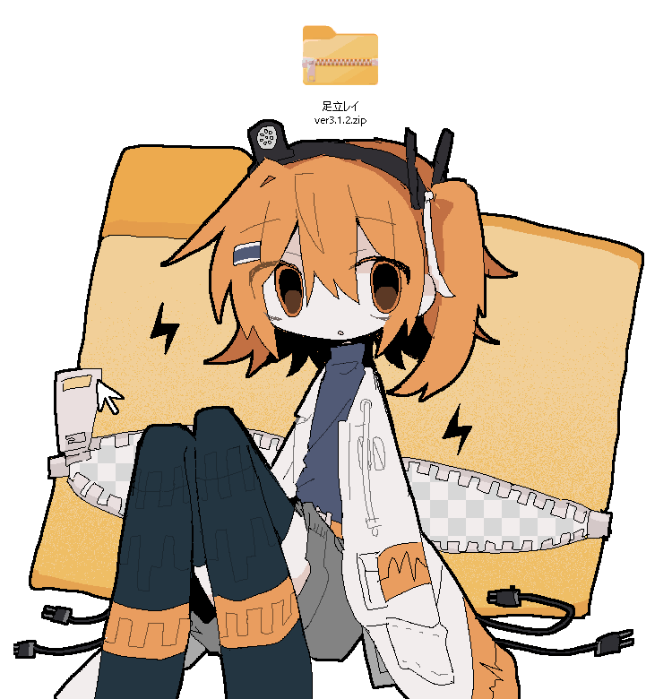 1girl, :o, a.i._voice, adachi_rei, black_shirt, cable, character_name, cursor