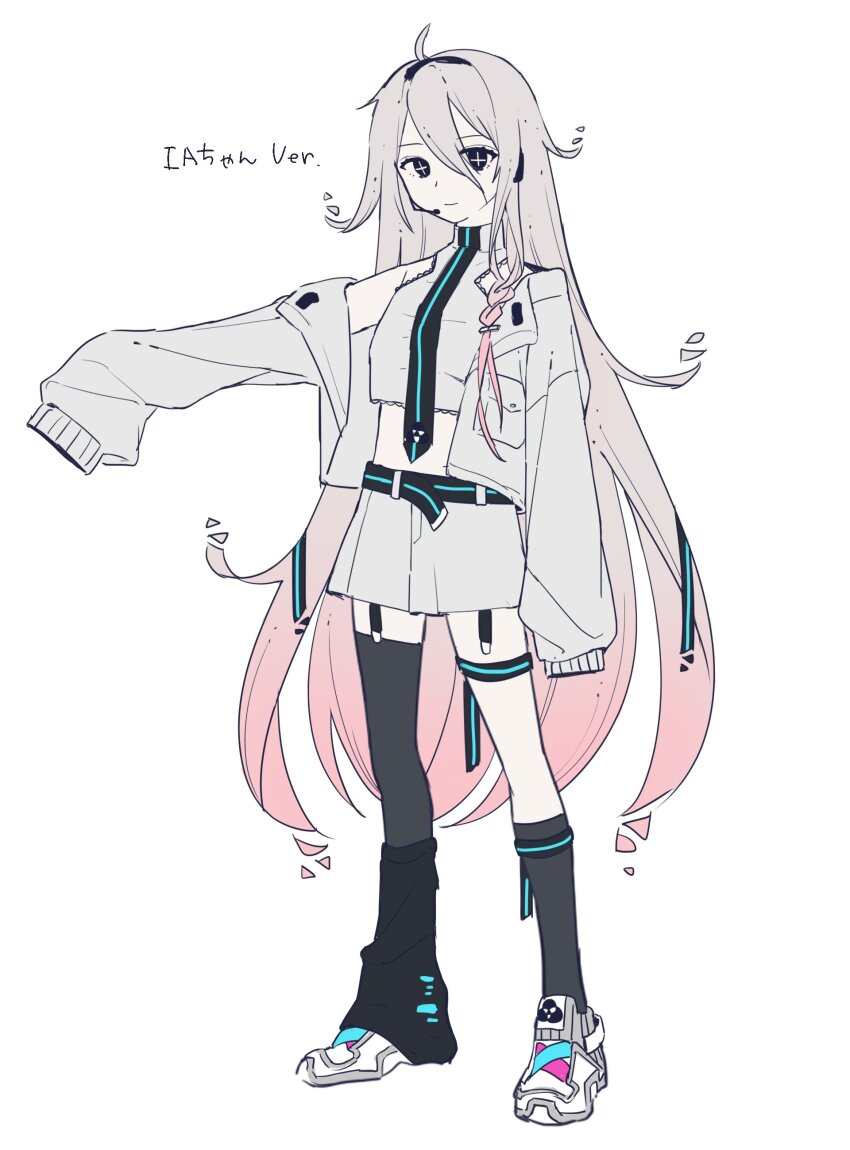 1girl, absurdres, ahoge, alternate_costume, asymmetrical_legwear, belt, black_belt, black_eyes