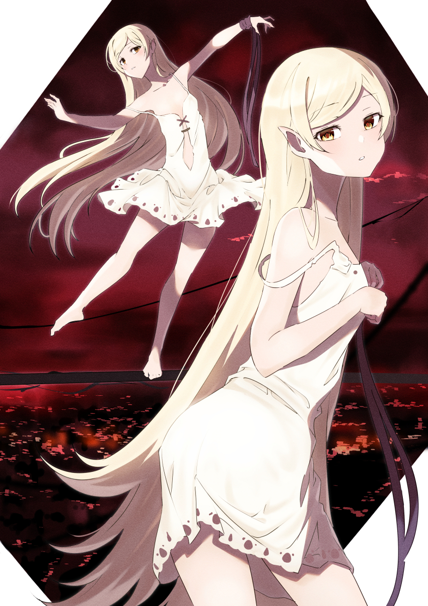 1girl, absurdres, bare_arms, bare_shoulders, barefoot, cleavage_cutout, clothing_cutout, collarbone