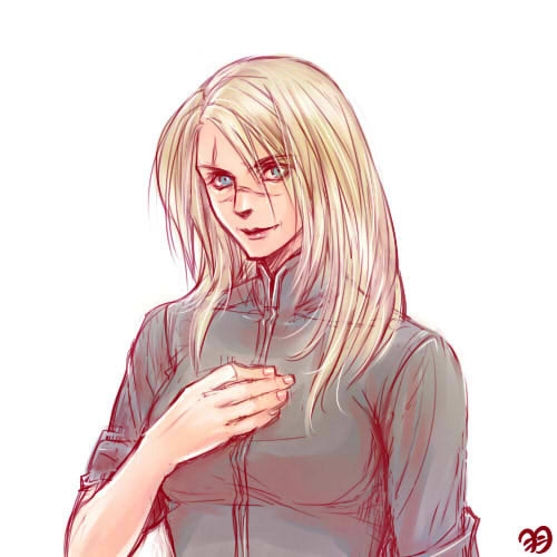 bad_id, bad_pixiv_id, blonde_hair, emma_honeywell, hataka_nohito, lowres, mature_female, scar