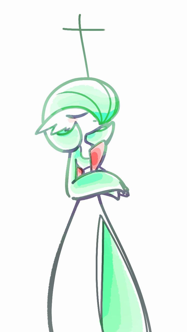 1girl, ame_(metorui), blush, blush_stickers, bob_cut, closed_eyes, closed_mouth, colored_skin