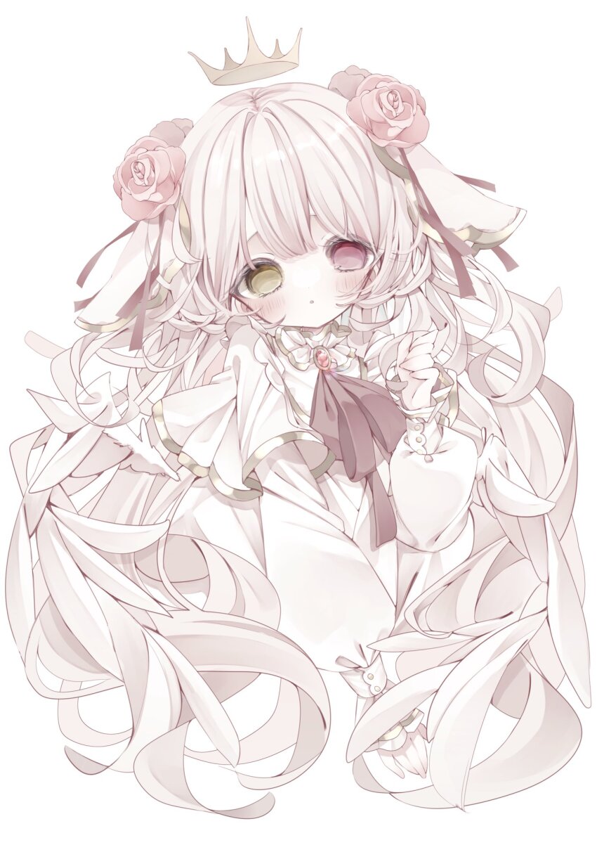 1girl, :o, angel_wings, blonde_hair, bow, bowtie, capelet, collar