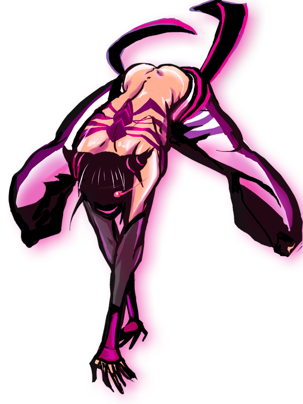ass, butt_crack, capcom, creepy, eno1945, glowing, glowing_eye, grin, han_juri, no_panties, smile, street_fighter, street_fighter_iv_(series), you_gonna_get_raped