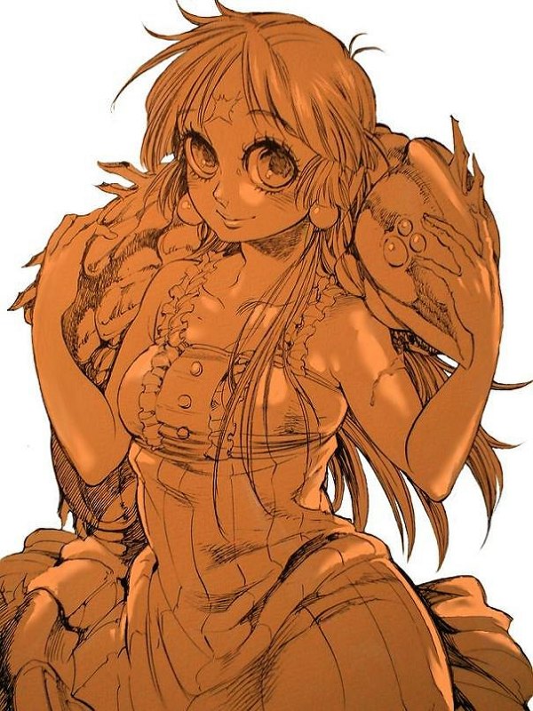 1girl, caprico, character_request, collarbone, dress, female_focus, long_hair, looking_at_viewer