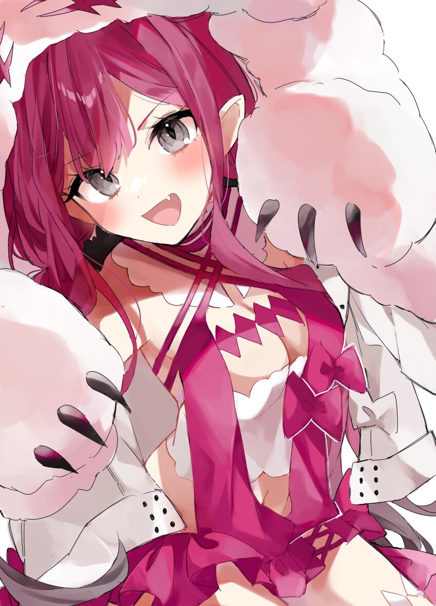 1girl, baobhan_sith_(fate), baobhan_sith_(swimsuit_pretender)_(first_ascension)_(fate), blush, bow, breasts, cernunnos_(fate), character_hood