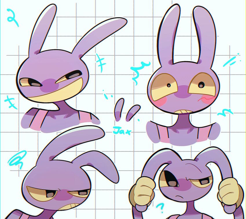 1boy, ?, animal_ears, black_eyes, blush, clenched_teeth, colored_sclera, colored_teeth