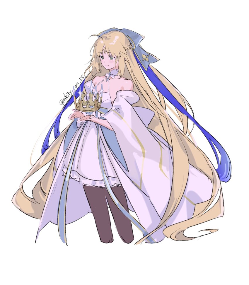 1girl, ahoge, artoria_caster_(fate), artoria_caster_(hopewill_camelot)_(fate), artoria_caster_(swimsuit)_(fate), artoria_pendragon_(fate), bare_shoulders, blonde_hair