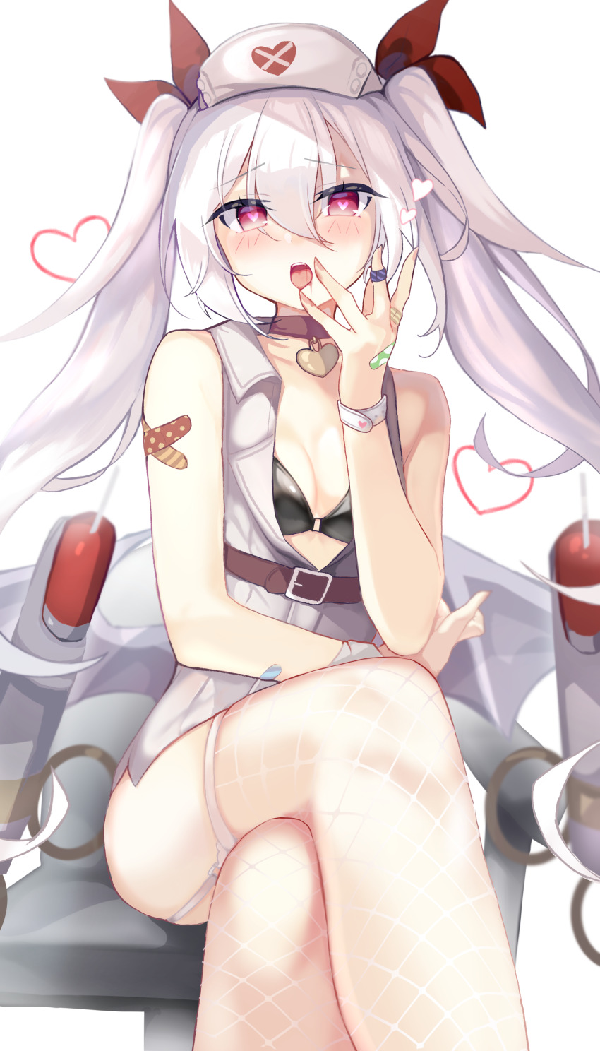 1girl, absurdres, azur_lane, bandaid, bandaid_on_arm, bandaid_on_hand, bandaid_on_shoulder, bare_shoulders