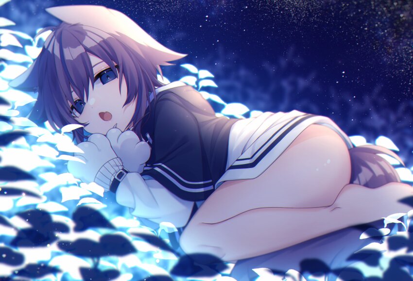 1girl, absurdres, animal_ear_fluff, animal_ears, animal_hands, asano_yoru, asano_yoru_(artist), bare_legs