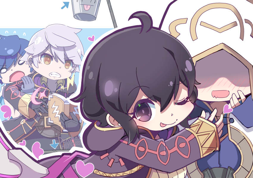 absurdres, ahoge, angry, black_hair, chrom_(fire_emblem), commission, fire_emblem, fire_emblem_awakening