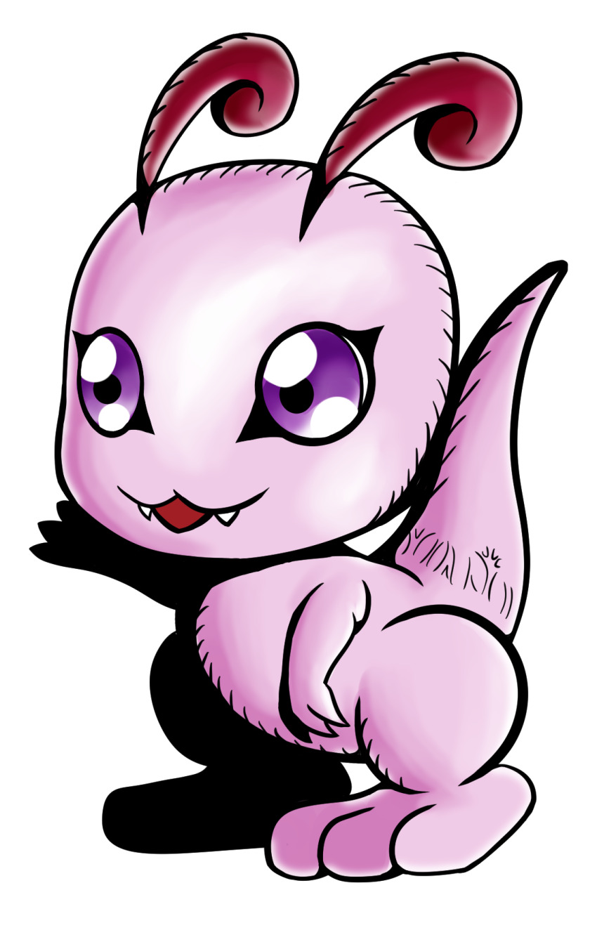 antennae, bun_(digimon), c'mon_digimon:_the_capering_monster_bun, claws, colored_skin, digimon, digimon_(creature), fangs