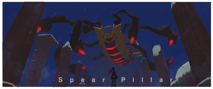 1girl, absurdres, akari_(pokemon), black_hair, border, floating_hair, floating_scarf, from_below