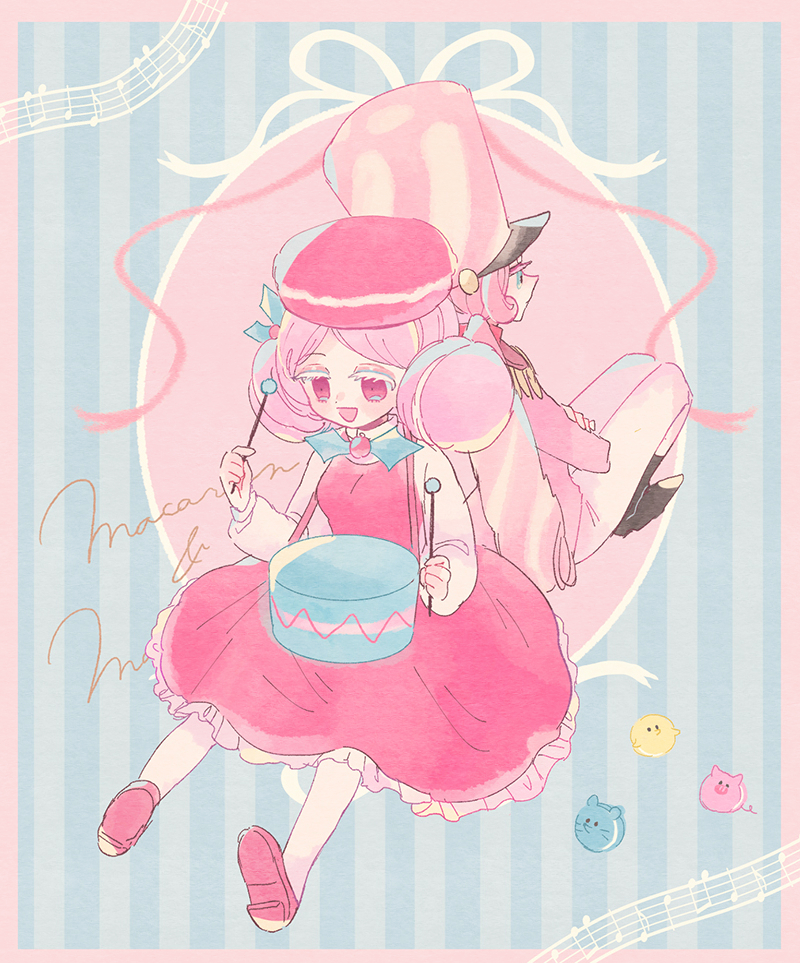 2girls, back, bow, braid, braided_bun, cookie_run, cookie_run:_ovenbreak, double_bun