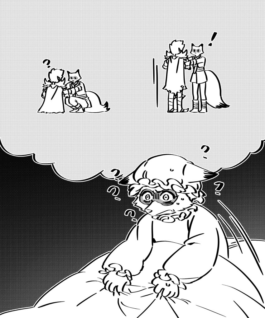 1boy, 1girl, armor, cape, fox_girl, fox_tail, furry, furry_female