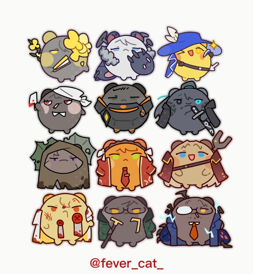 aedd_(e.g.o), animalization, armor, bear, blue_headwear, cape, cigarette, closed_mouth