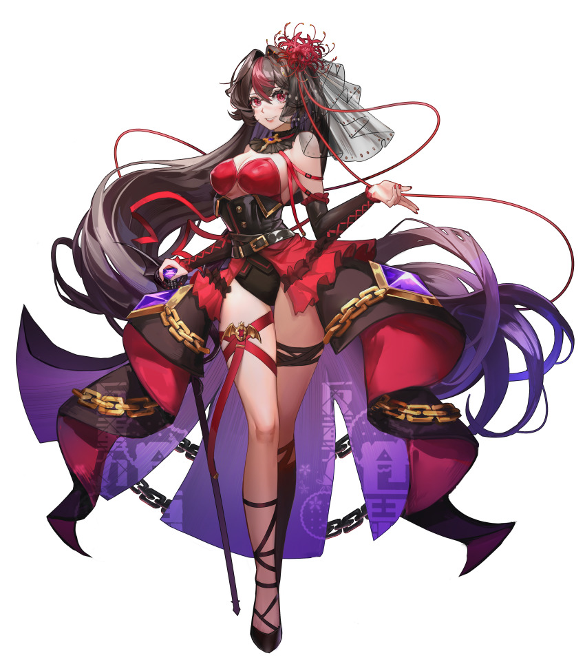 1girl, absurdres, bare_shoulders, black_dress, black_leotard, black_sleeves, bra, breasts