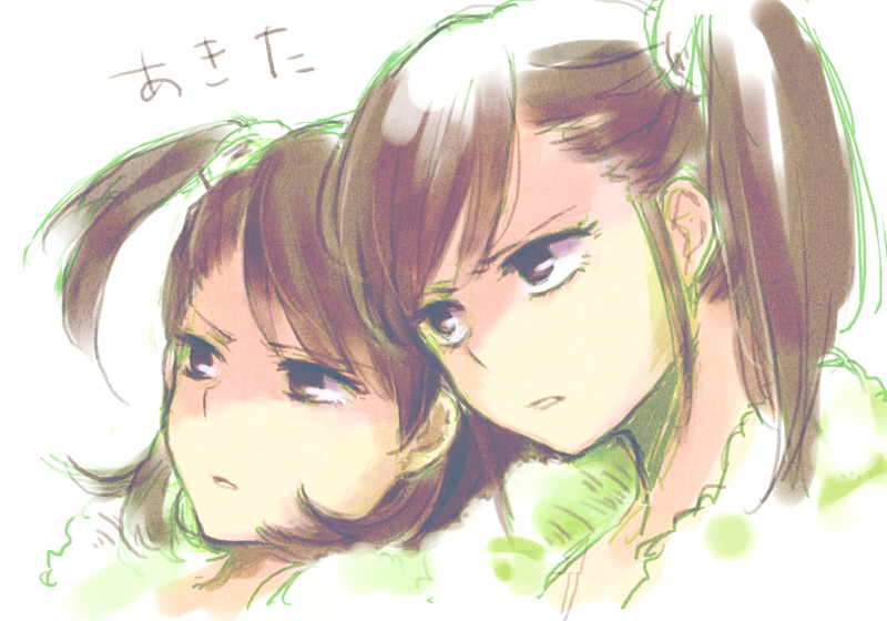 2girls, brown_eyes, brown_hair, futami_ami, futami_mami, idolmaster, idolmaster_(classic), multiple_girls