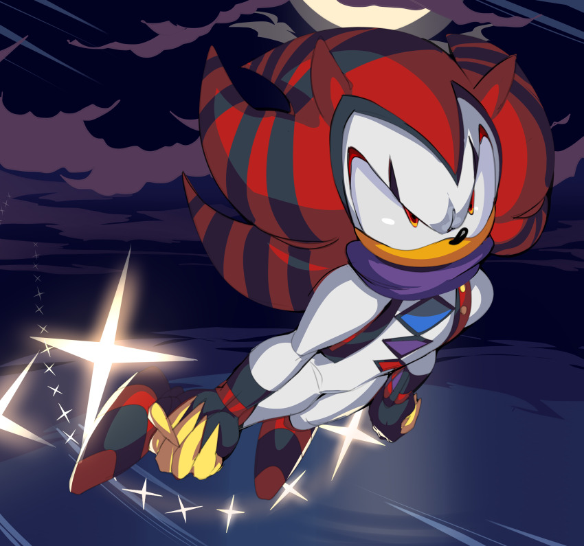 1boy, absurdres, captain_kirb, cloud, clown_makeup, colored_skin, cosplay, flying