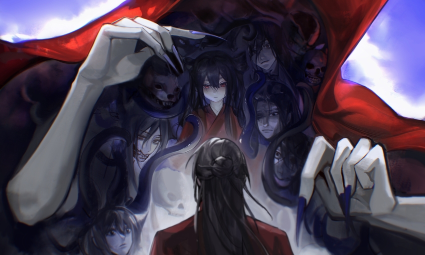 1boy, absurdres, aged_down, black_eyes, black_hair, chinese_clothes, dao_gui_yi_xian, hair_between_eyes